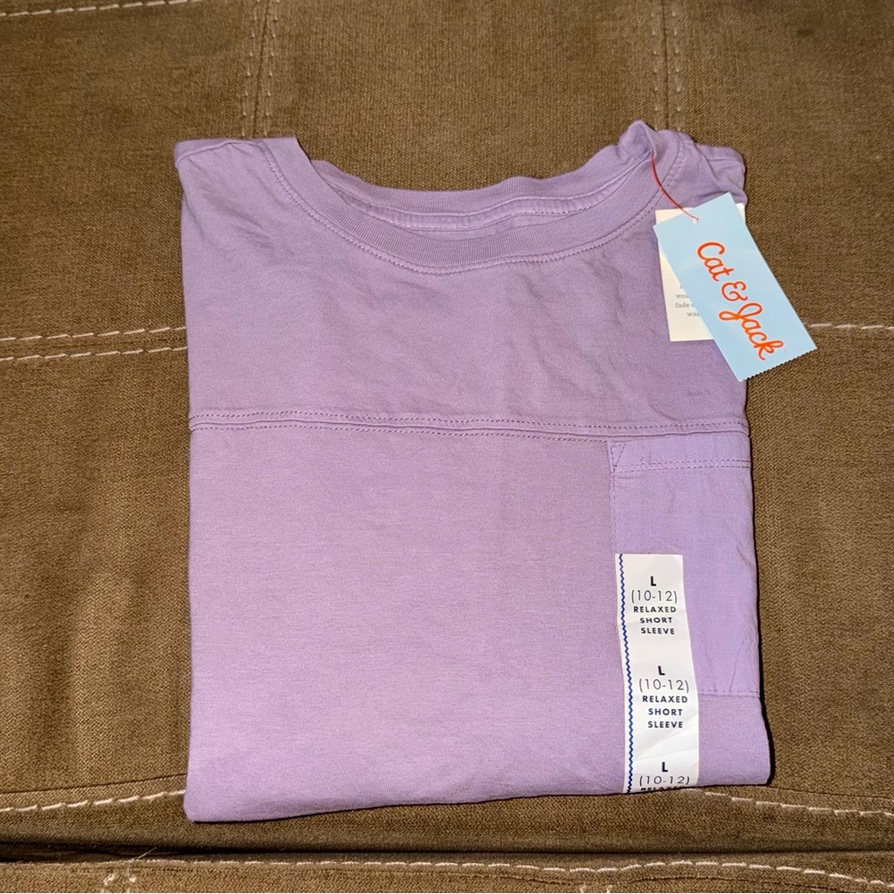 Cat & Jack Light Purple Pocket Tee